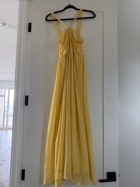 Maje Yellow Halter Maxi Dress - Women